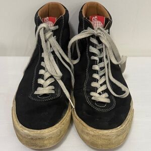 “Last Resort “High-Top Black Canvas Sneakers